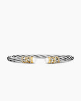 Helena Bracelet in Sterling Silver with 18K Yellow Gold, Pearls and Diamonds, 4mm